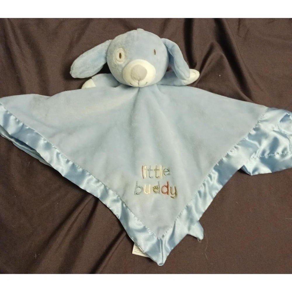 Stepping Stones Blue Puppy Little Buddy Satin Backed Lovey